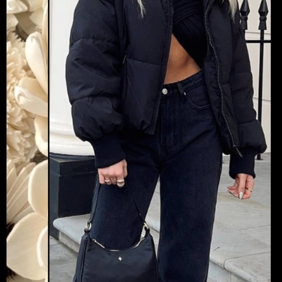 Princess Polly ABE Puffer Jacket Black Eco Size 6 - Picture 4 of 7